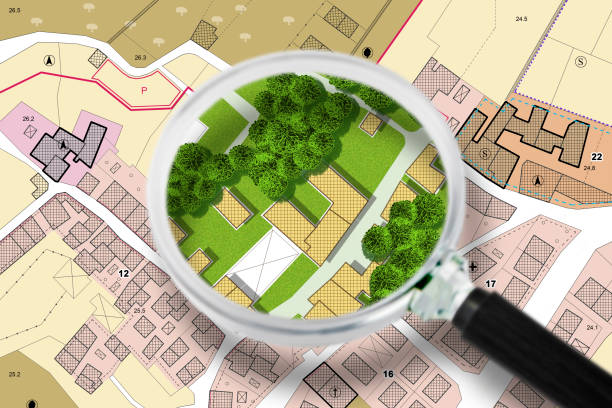 searching-new-home-concept-with-an-imaginary-general-urban-plan-with-buildings-roads-and